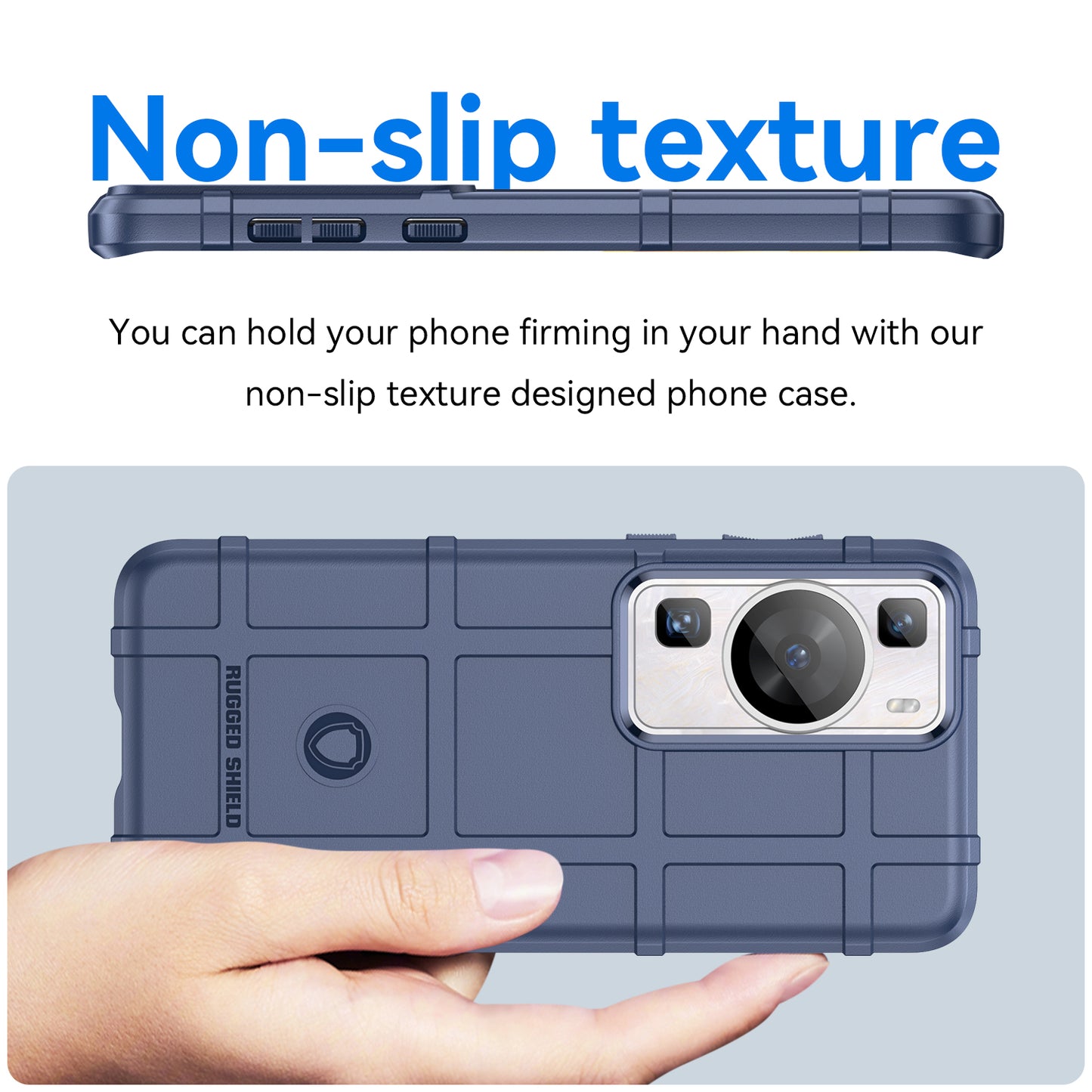 For Huawei P60 / P60 Pro Square Grid Texture Phone Case Scratch-resistant Cell Phone Cover