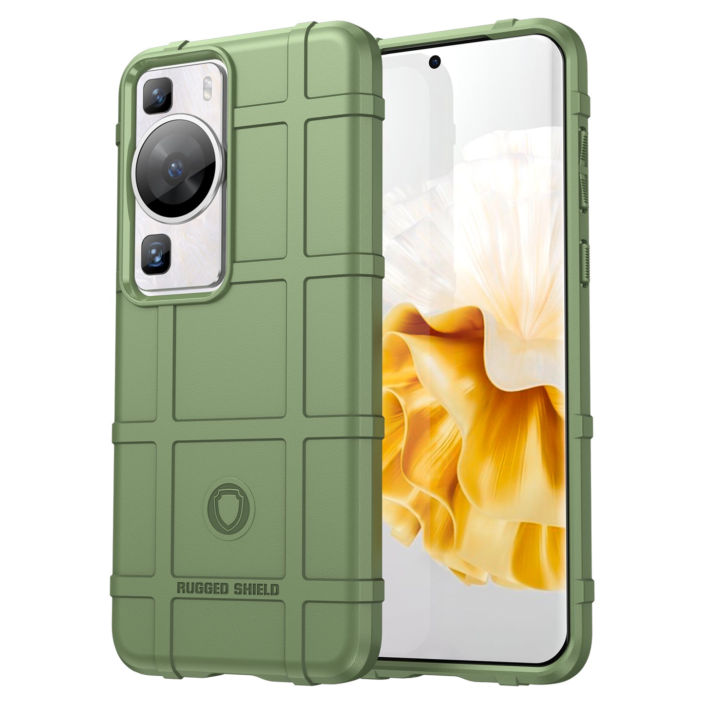 For Huawei P60 / P60 Pro Square Grid Texture Phone Case Scratch-resistant Cell Phone Cover