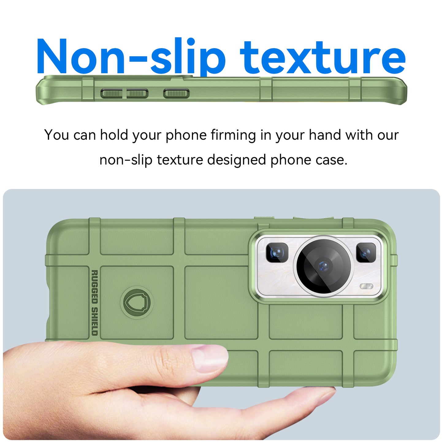 For Huawei P60 / P60 Pro Square Grid Texture Phone Case Scratch-resistant Cell Phone Cover