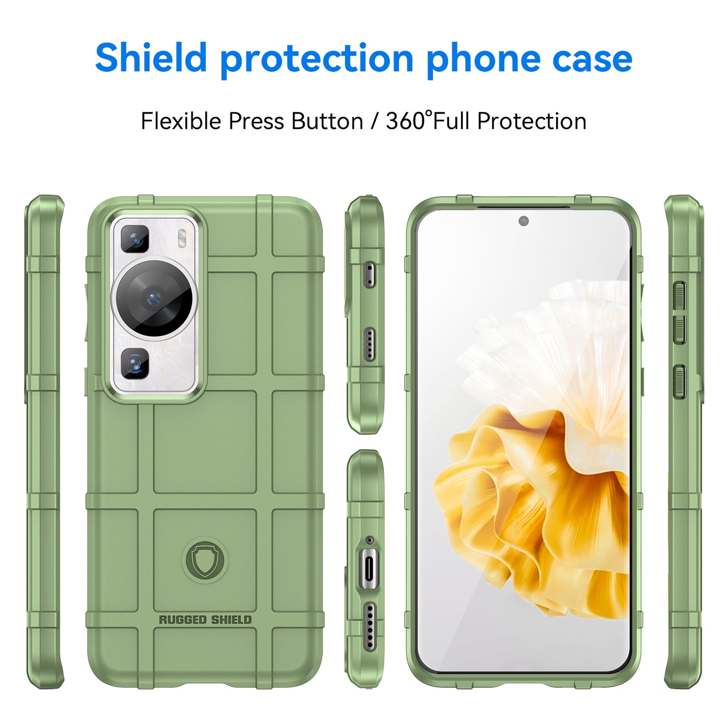 For Huawei P60 / P60 Pro Square Grid Texture Phone Case Scratch-resistant Cell Phone Cover
