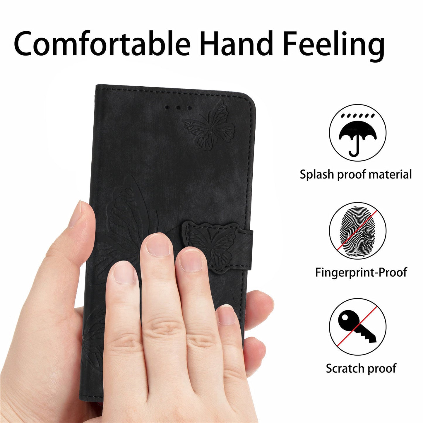For Huawei P30 Lite Stand Wallet Skin-touch Leather Phone Case Butterfly Imprinted Cover