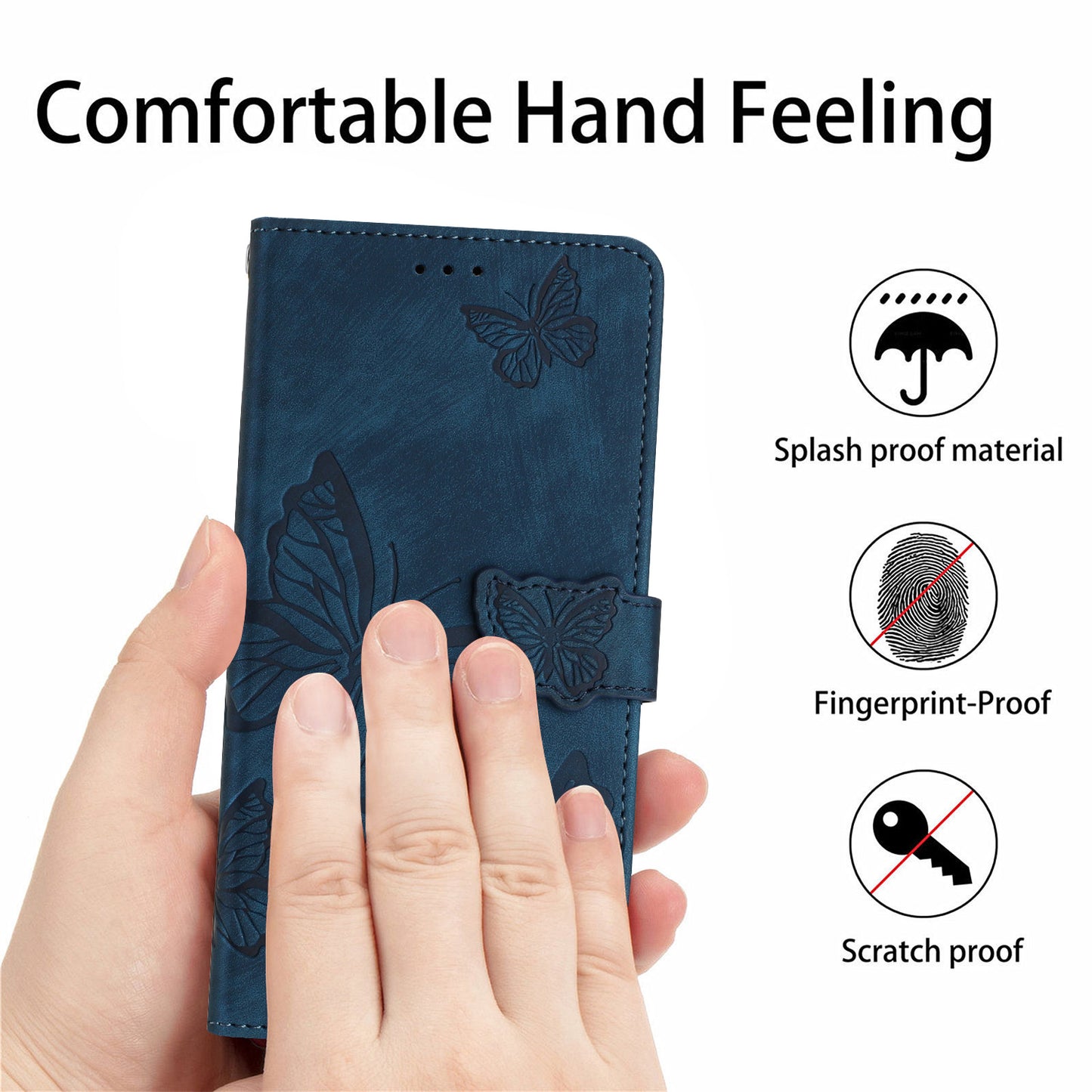 For Huawei P30 Lite Stand Wallet Skin-touch Leather Phone Case Butterfly Imprinted Cover
