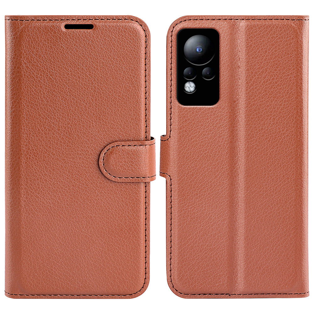 For Infinix Note 11 Wallet Function Litchi Texture Leather Shell Cover Phone Stand Case