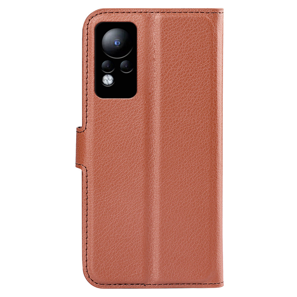 For Infinix Note 11 Wallet Function Litchi Texture Leather Shell Cover Phone Stand Case