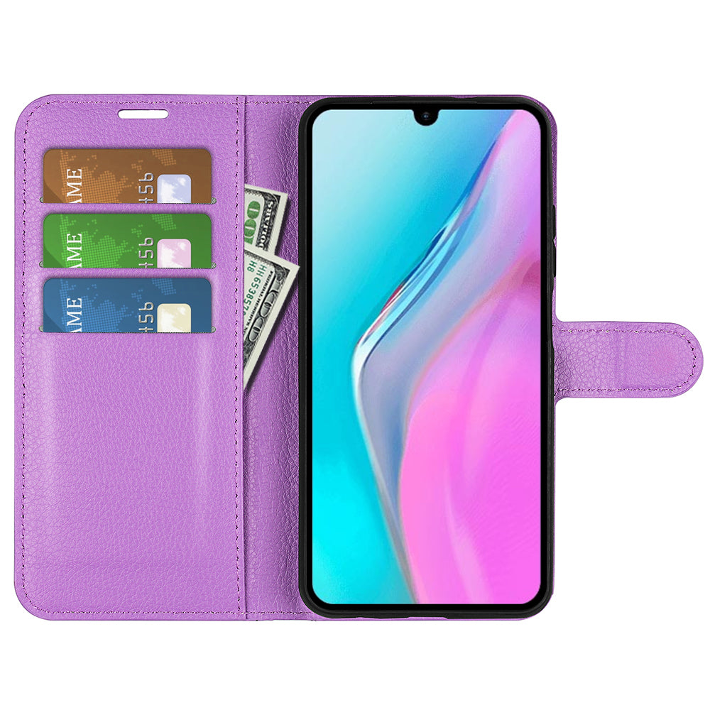 For Infinix Note 11 Wallet Function Litchi Texture Leather Shell Cover Phone Stand Case