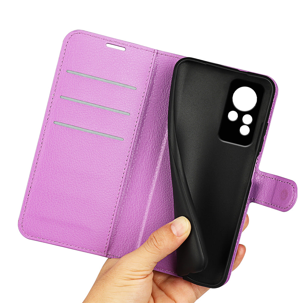 For Infinix Note 11 Wallet Function Litchi Texture Leather Shell Cover Phone Stand Case