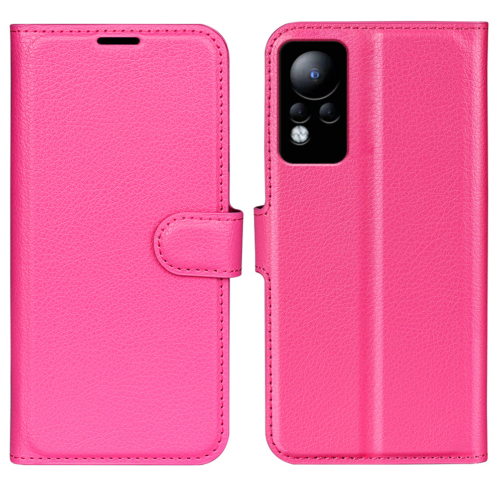 For Infinix Note 11 Wallet Function Litchi Texture Leather Shell Cover Phone Stand Case