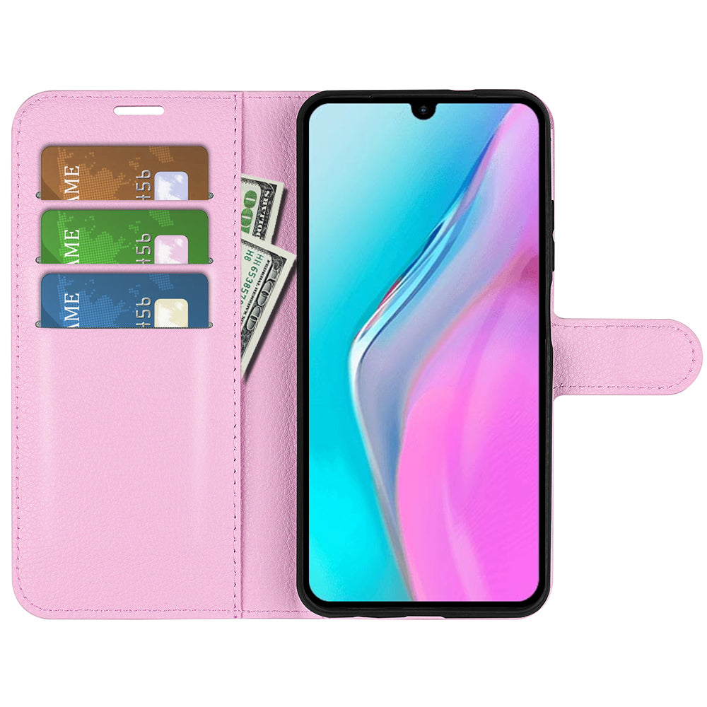 For Infinix Note 11 Wallet Function Litchi Texture Leather Shell Cover Phone Stand Case