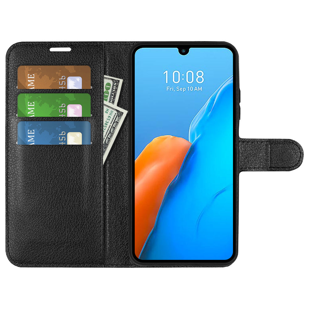 For Infinix Note 12 Pro 4G Anti-Fingerprint PU Leather Wallet Shell Flip Stand Litchi Texture Phone Case Cover