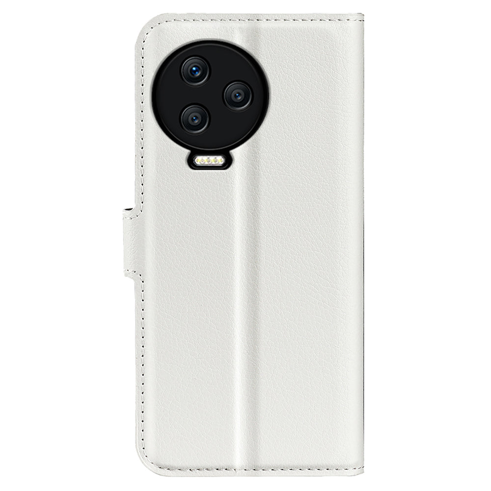 For Infinix Note 12 Pro 4G Anti-Fingerprint PU Leather Wallet Shell Flip Stand Litchi Texture Phone Case Cover