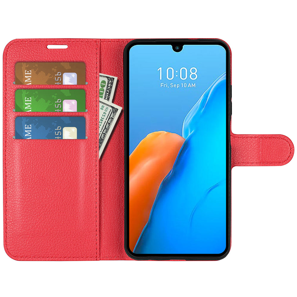 For Infinix Note 12 Pro 4G Anti-Fingerprint PU Leather Wallet Shell Flip Stand Litchi Texture Phone Case Cover
