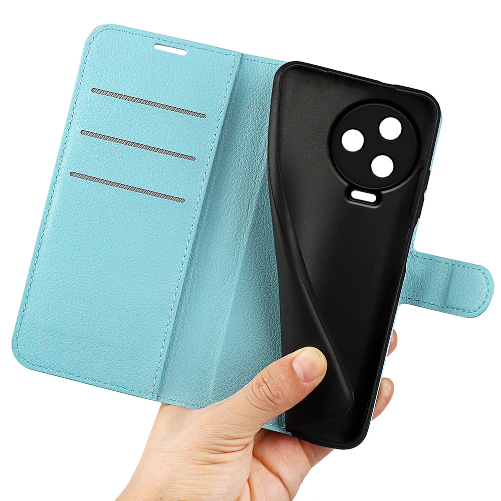 For Infinix Note 12 Pro 4G Anti-Fingerprint PU Leather Wallet Shell Flip Stand Litchi Texture Phone Case Cover