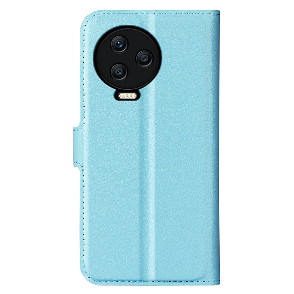 For Infinix Note 12 Pro 4G Anti-Fingerprint PU Leather Wallet Shell Flip Stand Litchi Texture Phone Case Cover