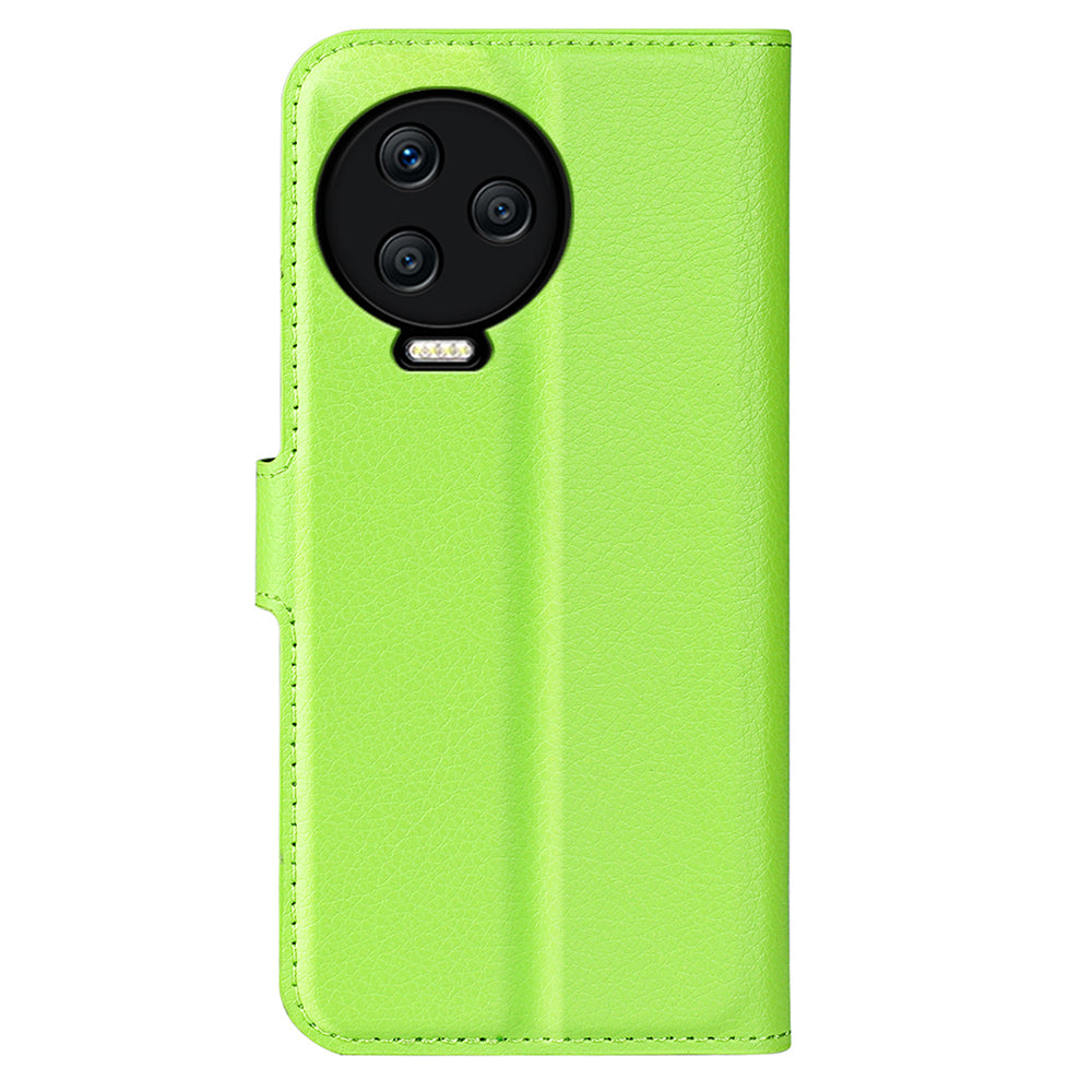 For Infinix Note 12 Pro 4G Anti-Fingerprint PU Leather Wallet Shell Flip Stand Litchi Texture Phone Case Cover
