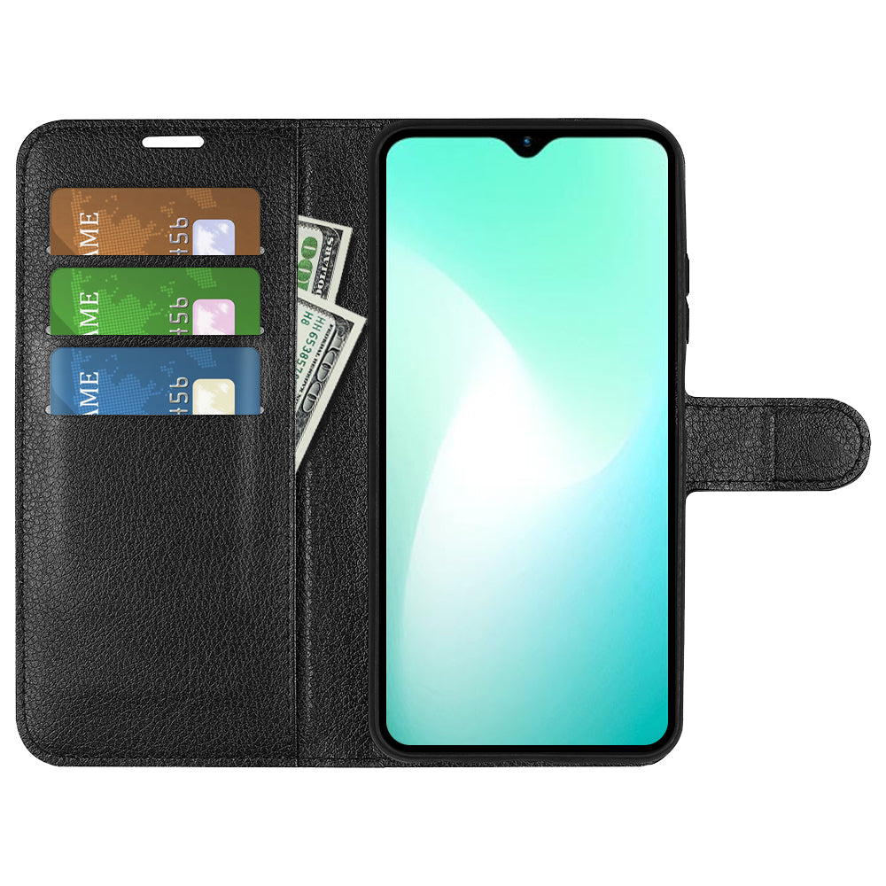 For Infinix Hot 11 Play Litchi Texture PU Leather Wallet Anti-drop Shell Flip Stand Phone Case