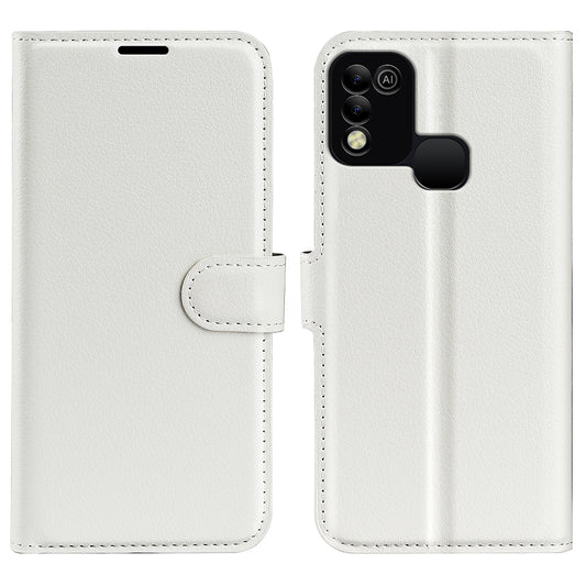 For Infinix Hot 11 Play Litchi Texture PU Leather Wallet Anti-drop Shell Flip Stand Phone Case