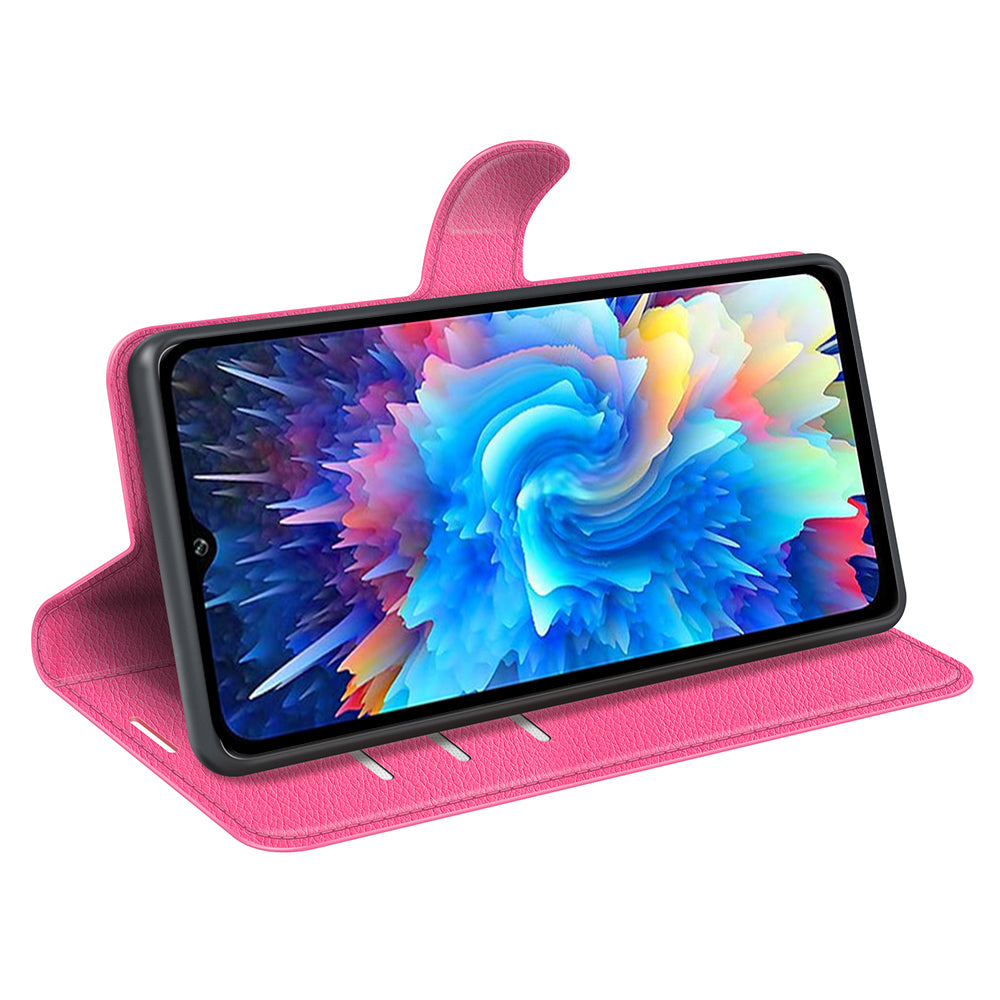 For Infinix Hot 20 5G Anti-Scratch Phone Shell Litchi Texture PU Leather Wallet Anti-Drop Flip Stand Phone Case