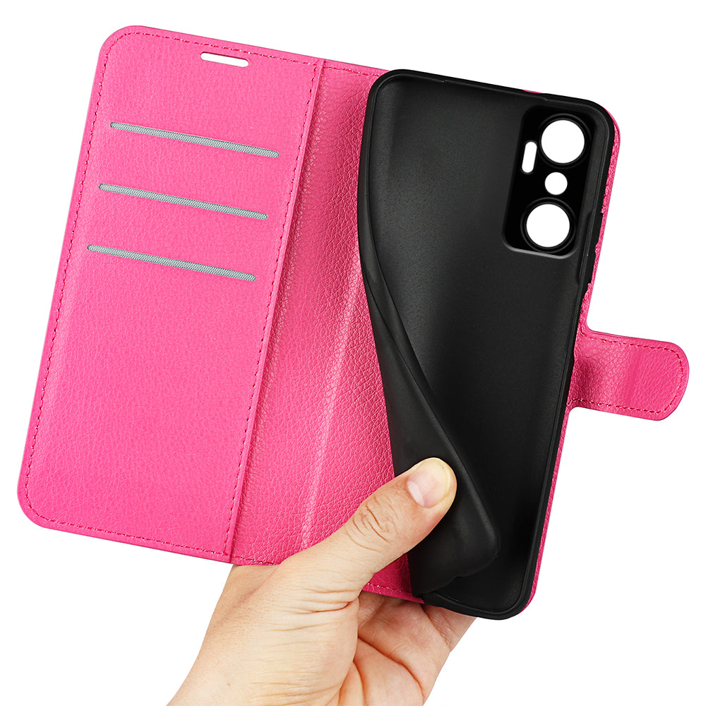 For Infinix Hot 20 4G Anti-drop Shell Flip Stand Phone Case Litchi Texture PU Leather Wallet