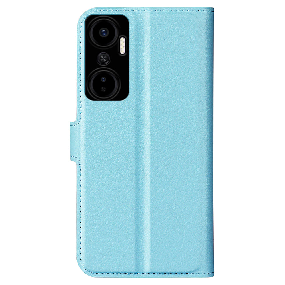 For Infinix Hot 20 4G Anti-drop Shell Flip Stand Phone Case Litchi Texture PU Leather Wallet