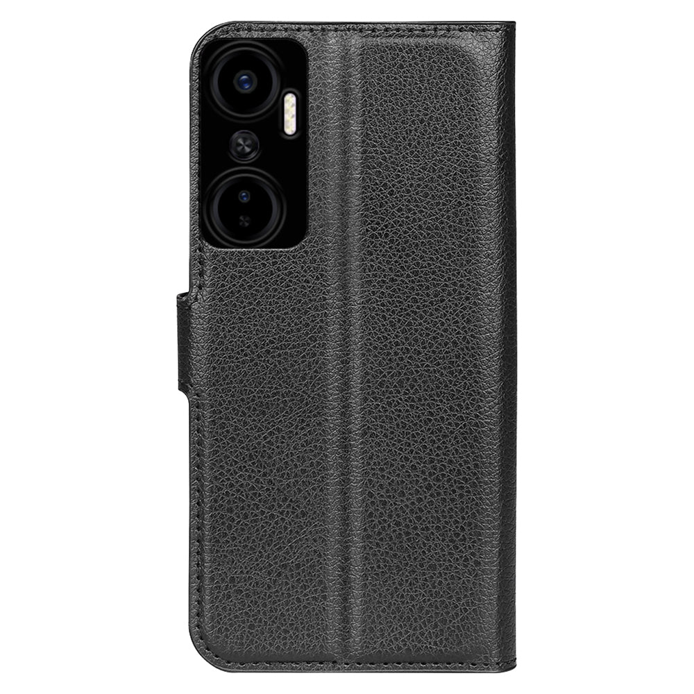 For Infinix Hot 20 4G Anti-drop Shell Flip Stand Phone Case Litchi Texture PU Leather Wallet
