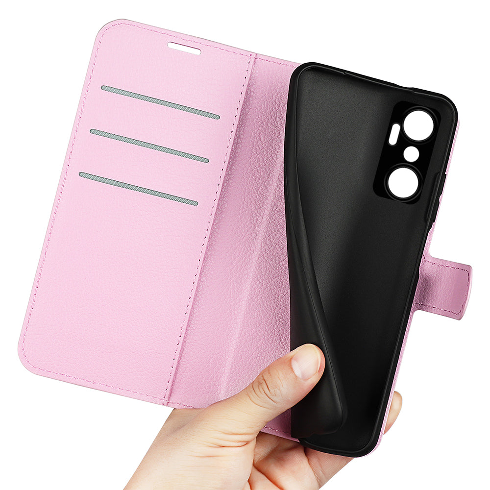 For Infinix Hot 20 4G Anti-drop Shell Flip Stand Phone Case Litchi Texture PU Leather Wallet
