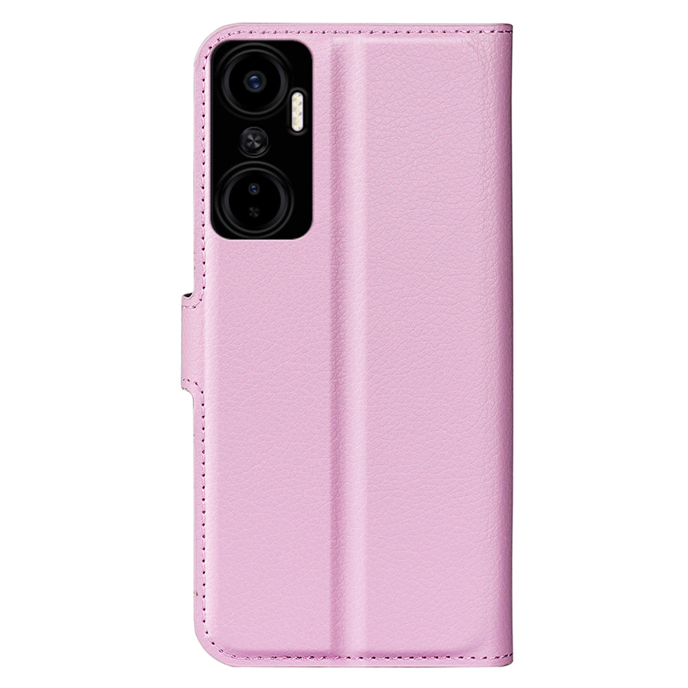 For Infinix Hot 20 4G Anti-drop Shell Flip Stand Phone Case Litchi Texture PU Leather Wallet