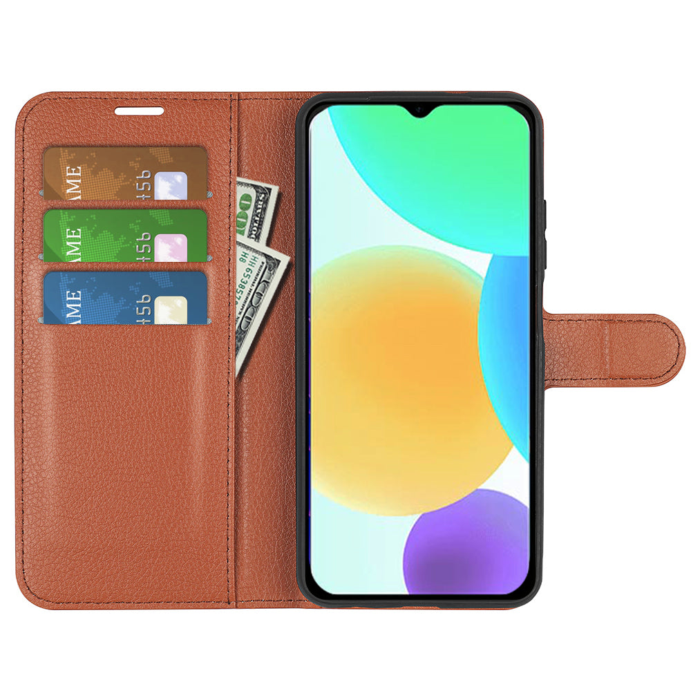 For Infinix Smart 6 Wallet Anti-drop Shell Litchi Texture PU Leather Flip Stand Phone Case Cover