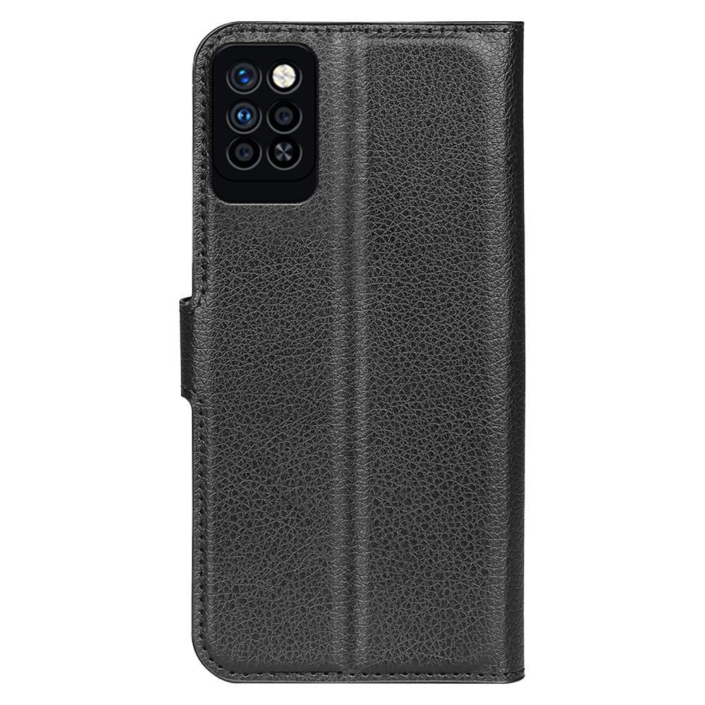 For Infinix Note 10 Pro Litchi Texture PU Leather Wallet Anti-drop Shell Flip Stand Phone Case