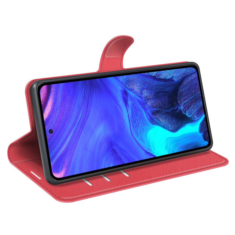 For Infinix Note 10 Pro Litchi Texture PU Leather Wallet Anti-drop Shell Flip Stand Phone Case
