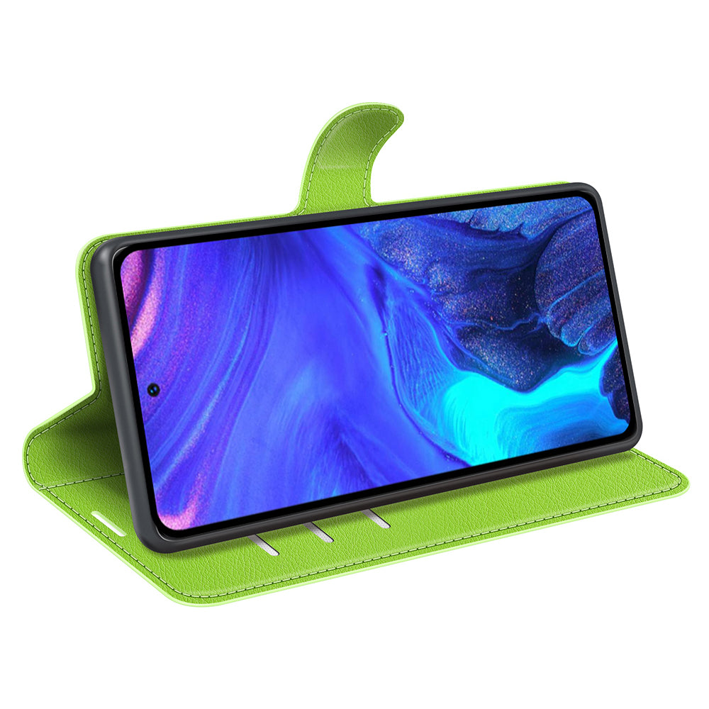 For Infinix Note 10 Pro Litchi Texture PU Leather Wallet Anti-drop Shell Flip Stand Phone Case