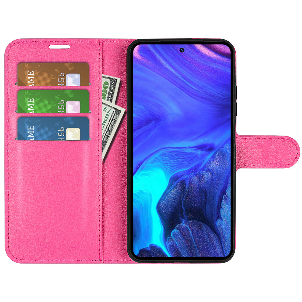 For Infinix Note 10 Pro Litchi Texture PU Leather Wallet Anti-drop Shell Flip Stand Phone Case