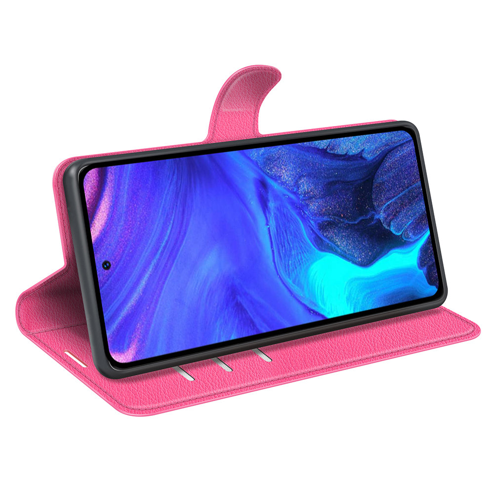 For Infinix Note 10 Pro Litchi Texture PU Leather Wallet Anti-drop Shell Flip Stand Phone Case