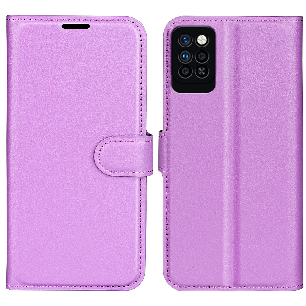 For Infinix Note 10 Pro Litchi Texture PU Leather Wallet Anti-drop Shell Flip Stand Phone Case