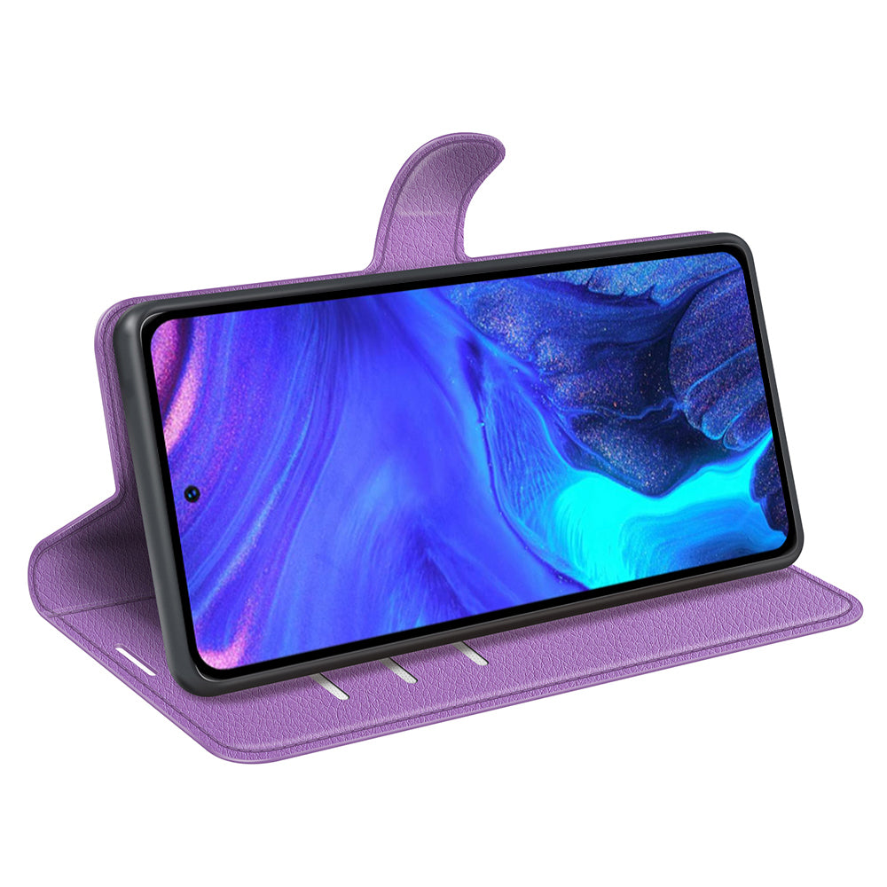 For Infinix Note 10 Pro Litchi Texture PU Leather Wallet Anti-drop Shell Flip Stand Phone Case