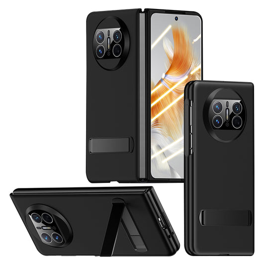 For Huawei Mate X3 5G Kickstand Folding Phone Case Hard PC Phone Cover with Tempered Glass Screen Film