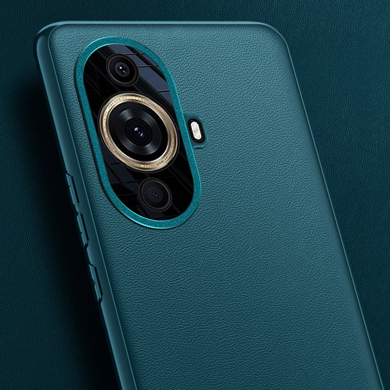 For Huawei nova 11 Cell Phone Case Metal Lens Protection Leather Coated TPU+PC Cover (2nd Gen)