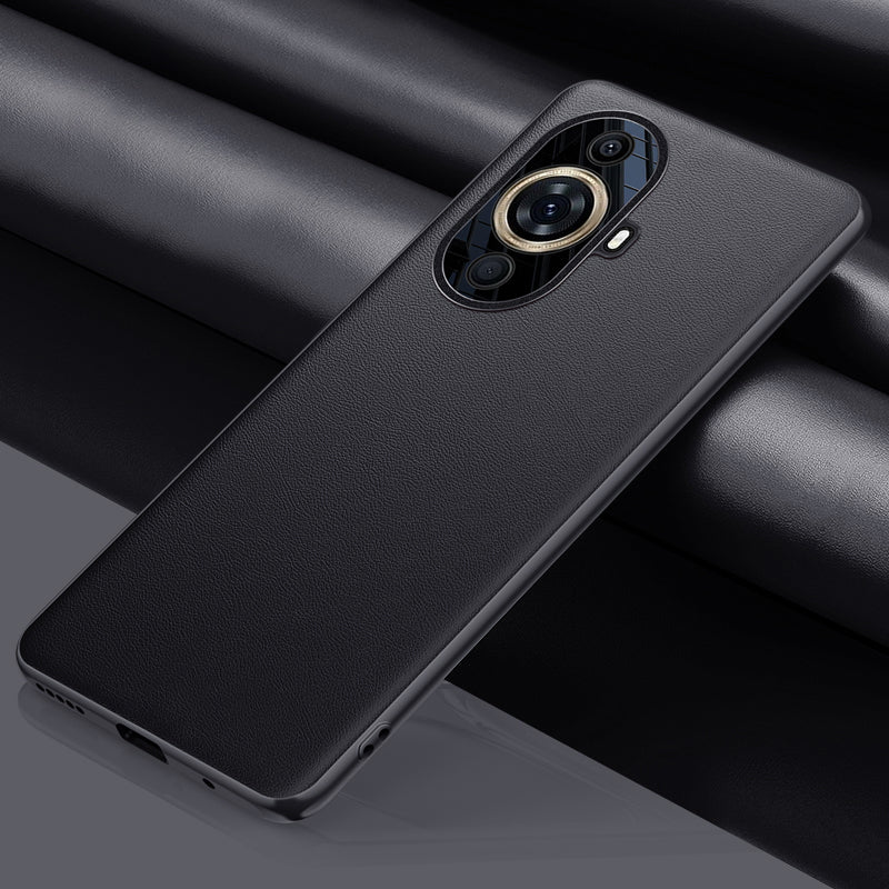 For Huawei nova 11 Cell Phone Case Metal Lens Protection Leather Coated TPU+PC Cover (2nd Gen)