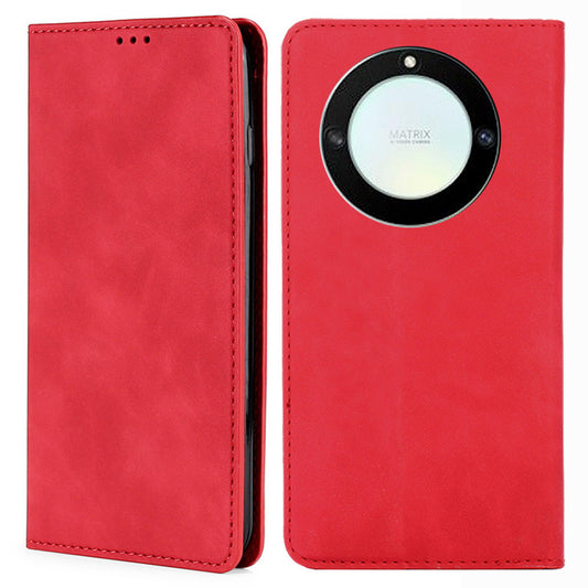 For Honor X40 / X9a / Magic5 Lite 5G PU Leather Flip Phone Case Card Holder Skin-touch Stand Cover