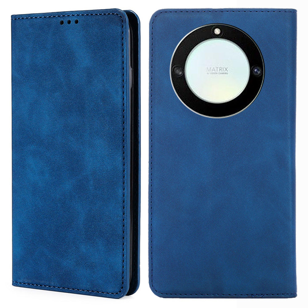 For Honor X40 / X9a / Magic5 Lite 5G PU Leather Flip Phone Case Card Holder Skin-touch Stand Cover
