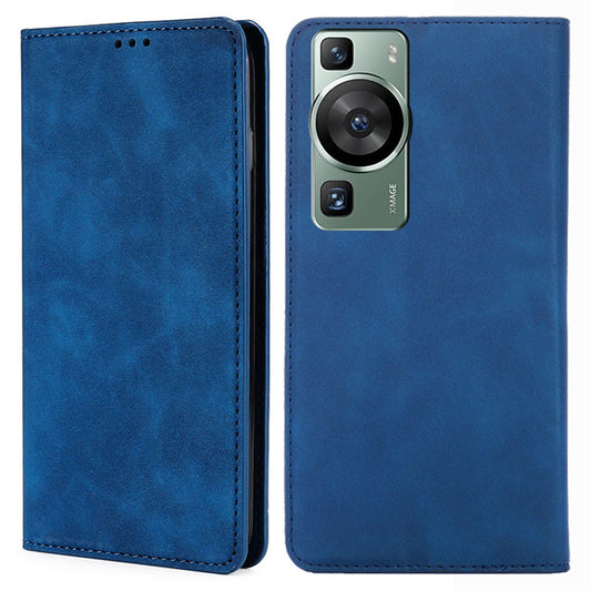 For Huawei P60 / P60 Pro PU Leather Card Holder Phone Case Skin-touch Stand Smartphone Cover