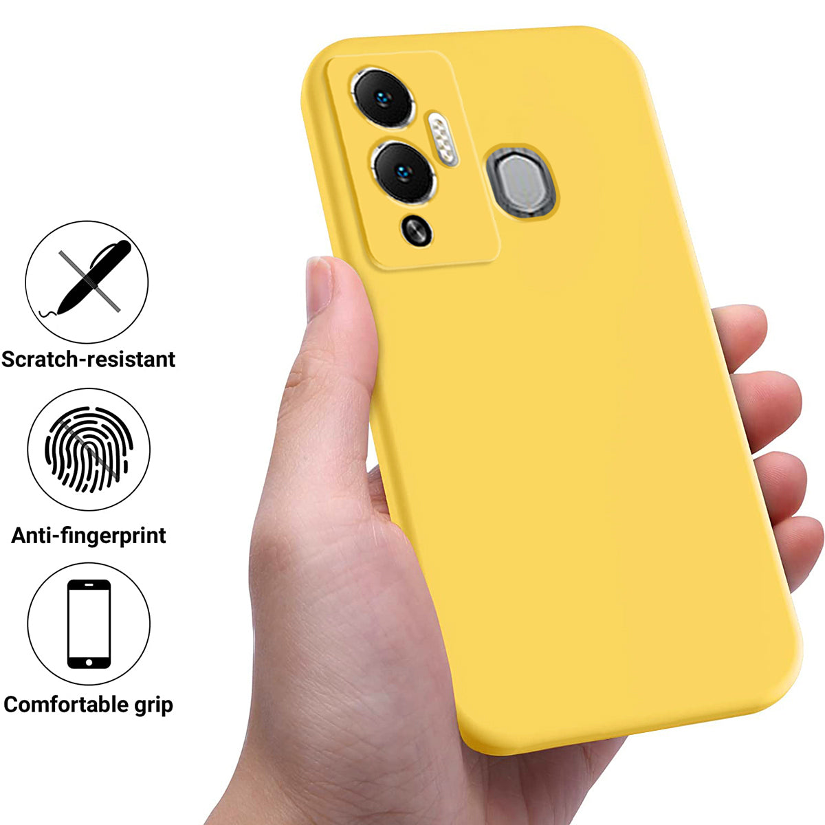 Liquid Silicone Cover for Infinix Hot 12 Play NFC 4G / Hot 12 Play 4G , Soft Lining Protection Anti-Scratch Phone Case
