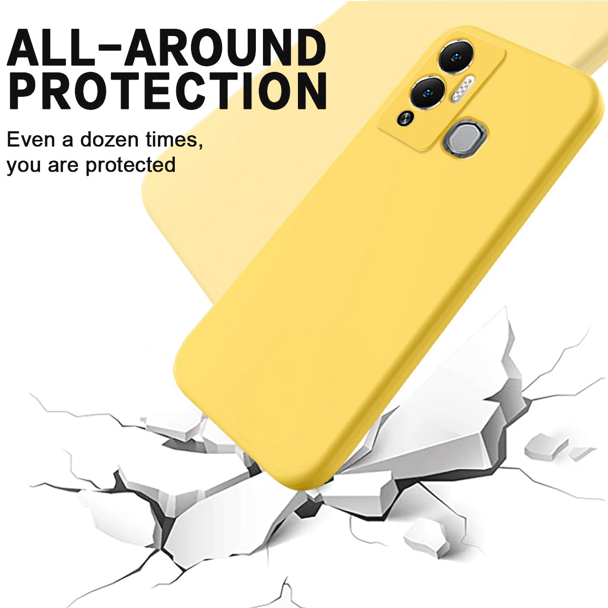 Liquid Silicone Cover for Infinix Hot 12 Play NFC 4G / Hot 12 Play 4G , Soft Lining Protection Anti-Scratch Phone Case