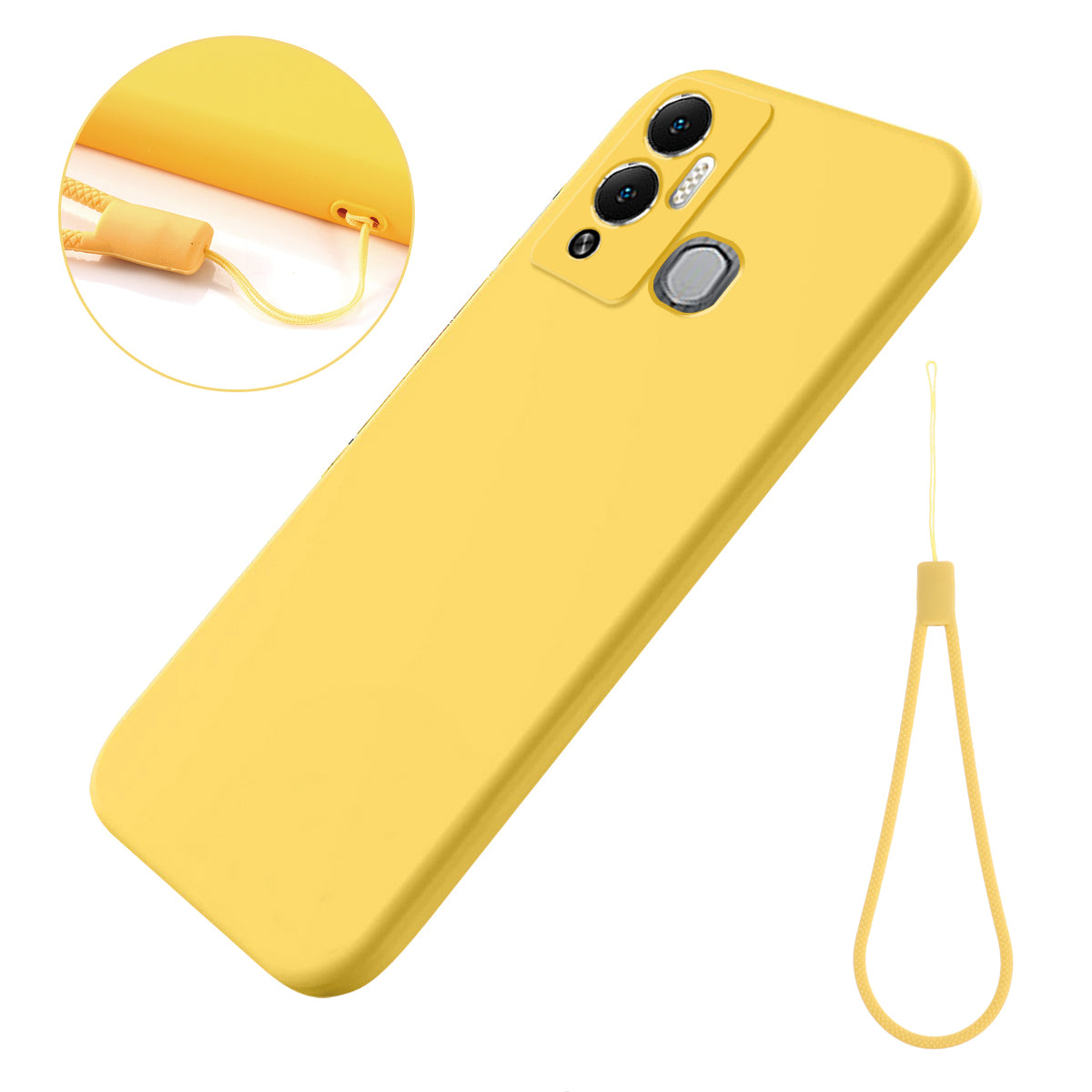 Liquid Silicone Cover for Infinix Hot 12 Play NFC 4G / Hot 12 Play 4G , Soft Lining Protection Anti-Scratch Phone Case