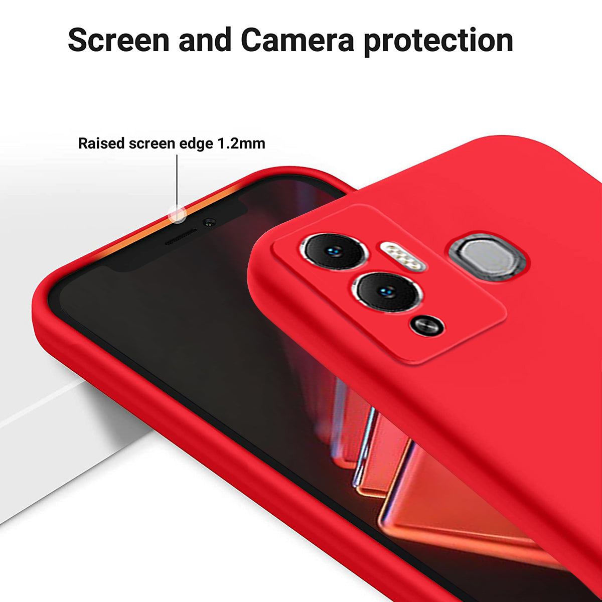Liquid Silicone Cover for Infinix Hot 12 Play NFC 4G / Hot 12 Play 4G , Soft Lining Protection Anti-Scratch Phone Case
