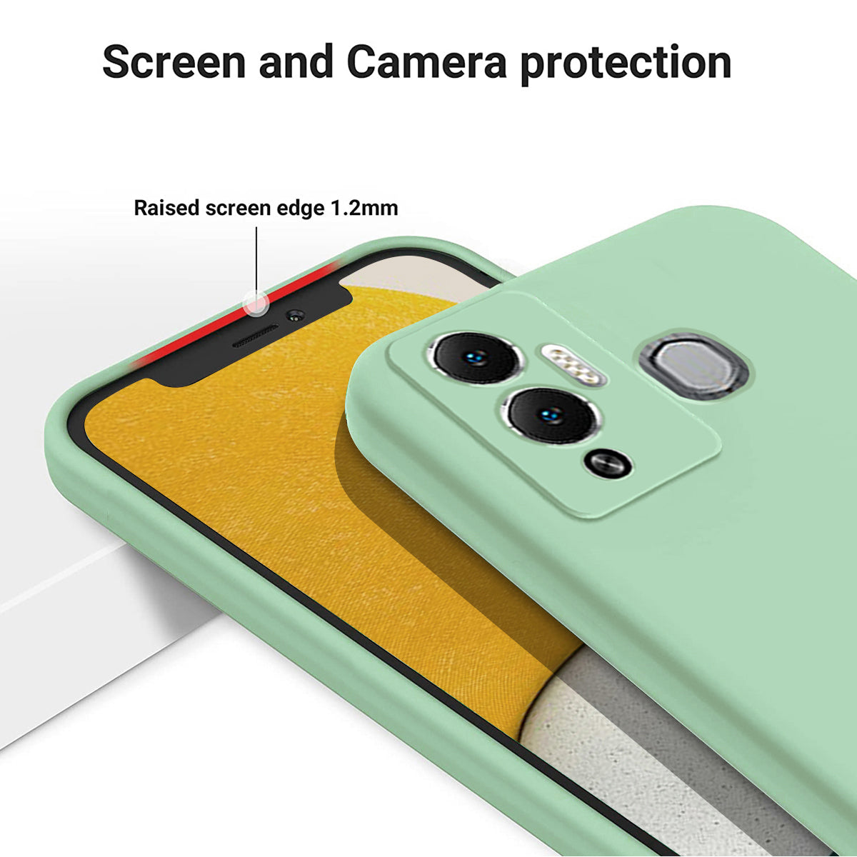 Liquid Silicone Cover for Infinix Hot 12 Play NFC 4G / Hot 12 Play 4G , Soft Lining Protection Anti-Scratch Phone Case
