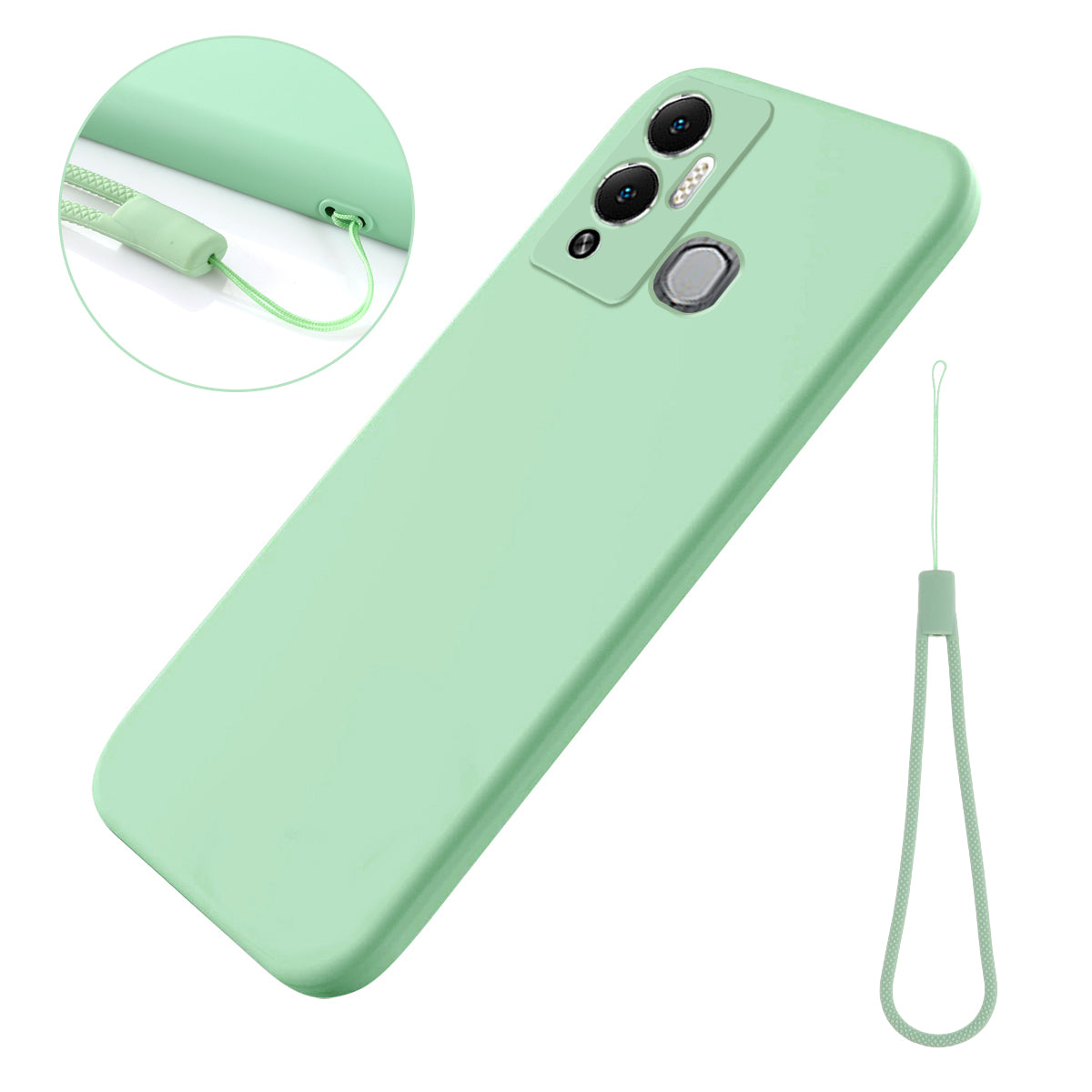 Liquid Silicone Cover for Infinix Hot 12 Play NFC 4G / Hot 12 Play 4G , Soft Lining Protection Anti-Scratch Phone Case