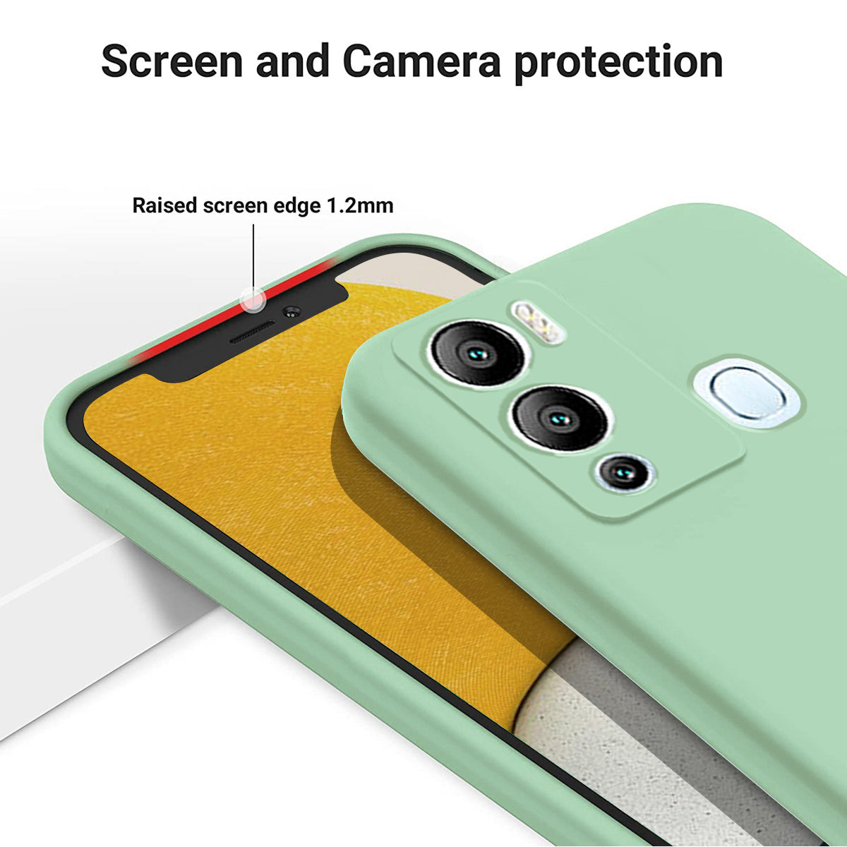 For Infinix Hot 12i 4G Slim Design Liquid Silicone Phone Case Soft Lining Protective Cover