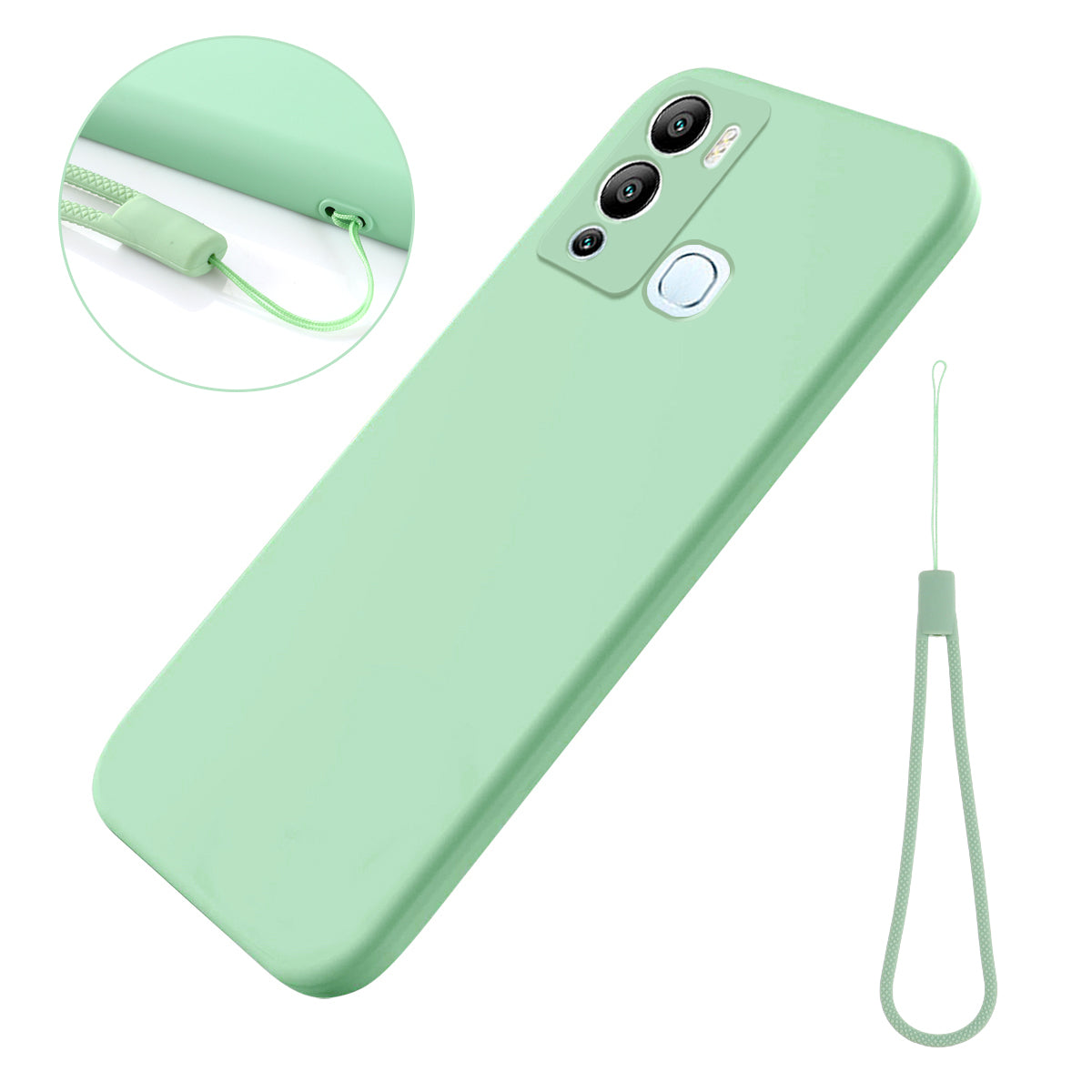 For Infinix Hot 12i 4G Slim Design Liquid Silicone Phone Case Soft Lining Protective Cover