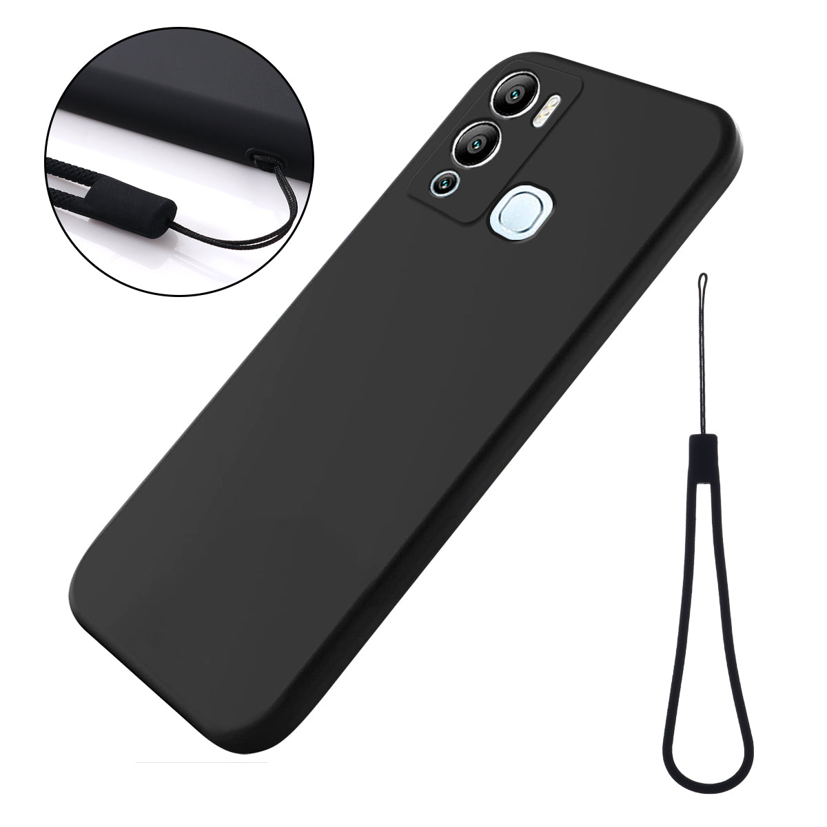 For Infinix Hot 12i 4G Slim Design Liquid Silicone Phone Case Soft Lining Protective Cover