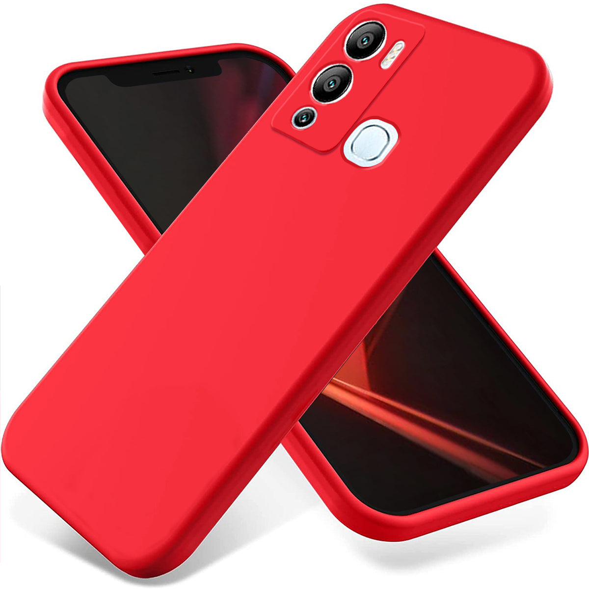 For Infinix Hot 12i 4G Slim Design Liquid Silicone Phone Case Soft Lining Protective Cover